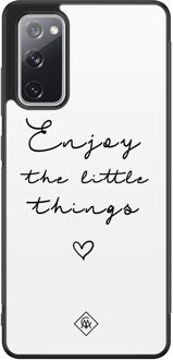 Casimoda Samsung Galaxy S20 FE hoesje - Enjoy life Wit