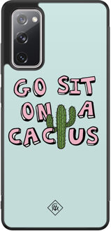 Casimoda Samsung Galaxy S20 FE hoesje - Go sit on a cactus Blauw
