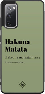 Casimoda Samsung Galaxy S20 FE hoesje - Hakuna Matata Groen