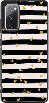 Casimoda Samsung Galaxy S20 FE hoesje - Hart streepjes Zwart