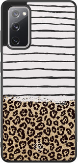 Casimoda Samsung Galaxy S20 FE hoesje - Leopard lines Bruin/beige