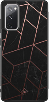 Casimoda Samsung Galaxy S20 FE hoesje - Marble grid Zwart