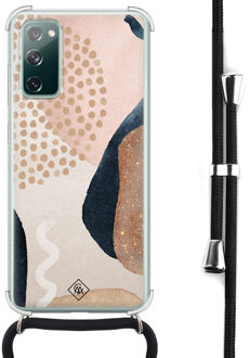 Casimoda Samsung Galaxy S20 FE hoesje met koord - Abstract dots Multi