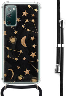Casimoda Samsung Galaxy S20 FE hoesje met koord - Constellations Zwart