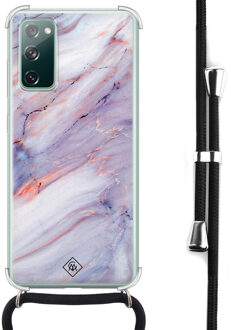 Casimoda Samsung Galaxy S20 FE hoesje met koord - Marmer paars