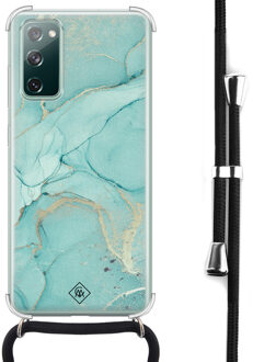 Casimoda Samsung Galaxy S20 FE hoesje met koord - Touch of mint