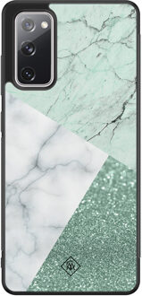 Casimoda Samsung Galaxy S20 FE hoesje - Minty marmer collage