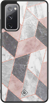 Casimoda Samsung Galaxy S20 FE hoesje - Stone grid Roze