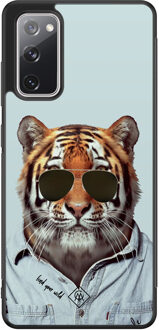 Casimoda Samsung Galaxy S20 FE hoesje - Tijger wild Blauw