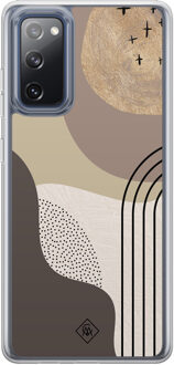 Casimoda Samsung Galaxy S20 FE hybride hoesje - Abstract almond Bruin/beige