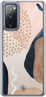 Casimoda Samsung Galaxy S20 FE hybride hoesje - Abstract dots Bruin/beige