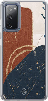 Casimoda Samsung Galaxy S20 FE hybride hoesje - Abstract terracotta Rood
