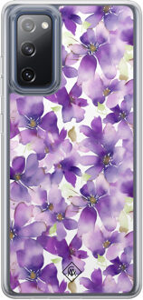 Casimoda Samsung Galaxy S20 FE hybride hoesje - Floral violet Paars