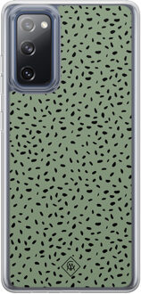 Casimoda Samsung Galaxy S20 FE hybride hoesje - Green confetti Mint