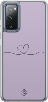 Casimoda Samsung Galaxy S20 FE hybride hoesje - Hart lila Paars