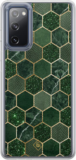 Casimoda Samsung Galaxy S20 FE hybride hoesje - Kubus groen