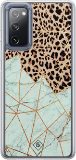 Casimoda Samsung Galaxy S20 FE hybride hoesje - Luipaard marmer mint