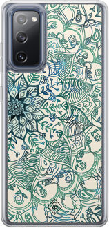 Casimoda Samsung Galaxy S20 FE hybride hoesje - Mandala blauw
