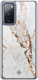 Casimoda Samsung Galaxy S20 FE hybride hoesje - Marmer goud Goudkleurig