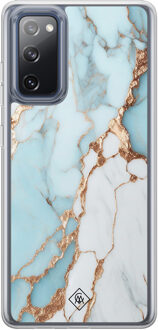 Casimoda Samsung Galaxy S20 FE hybride hoesje - Marmer lichtblauw