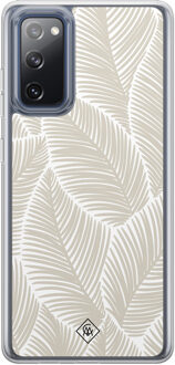 Casimoda Samsung Galaxy S20 FE hybride hoesje - Palmy leaves beige Bruin/beige