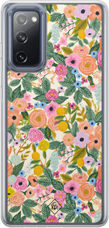 Casimoda Samsung Galaxy S20 FE hybride hoesje - Pink gardens Roze