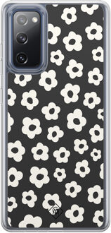 Casimoda Samsung Galaxy S20 FE hybride hoesje - Retro bloempjes Zwart