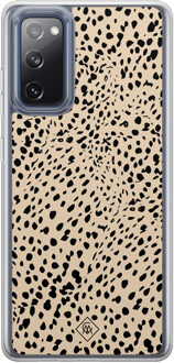 Casimoda Samsung Galaxy S20 FE hybride hoesje - Spot on Bruin/beige