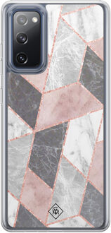 Casimoda Samsung Galaxy S20 FE hybride hoesje - Stone grid Paars