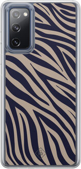 Casimoda Samsung Galaxy S20 FE hybride hoesje - Wavy twist Blauw