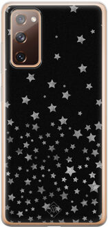 Casimoda Samsung Galaxy S20 FE siliconen hoesje - Falling stars Zwart