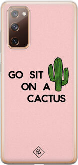 Casimoda Samsung Galaxy S20 FE siliconen hoesje - Go sit on a cactus Roze