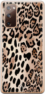 Casimoda Samsung Galaxy S20 FE siliconen hoesje - Golden wildcat Bruin/beige