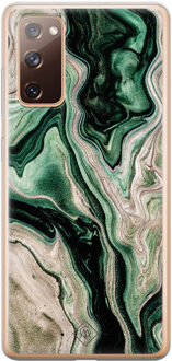 Casimoda Samsung Galaxy S20 FE siliconen hoesje - Green waves Groen