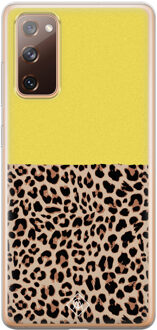 Casimoda Samsung Galaxy S20 FE siliconen hoesje - Luipaard geel
