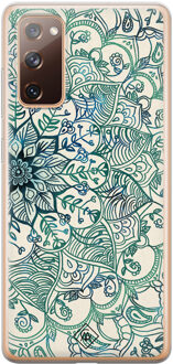 Casimoda Samsung Galaxy S20 FE siliconen hoesje - Mandala blauw