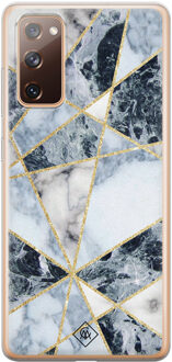 Casimoda Samsung Galaxy S20 FE siliconen hoesje - Marmer blauw
