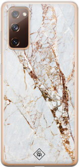 Casimoda Samsung Galaxy S20 FE siliconen hoesje - Marmer goud Goudkleurig
