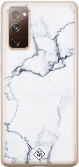 Casimoda Samsung Galaxy S20 FE siliconen hoesje - Marmer grijs Grijs/zilverkleurig