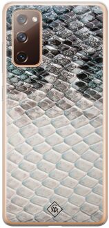 Casimoda Samsung Galaxy S20 FE siliconen hoesje - Oh my snake Blauw