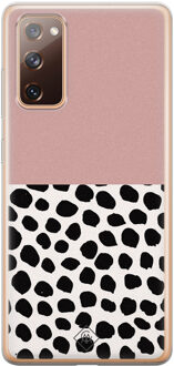 Casimoda Samsung Galaxy S20 FE siliconen hoesje - Pink dots Roze