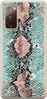 Casimoda Samsung Galaxy S20 FE siliconen hoesje - Snake pastel Mint