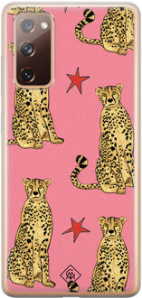 Casimoda Samsung Galaxy S20 FE siliconen hoesje - The pink leopard Roze