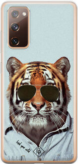 Casimoda Samsung Galaxy S20 FE siliconen hoesje - Tijger wild Blauw