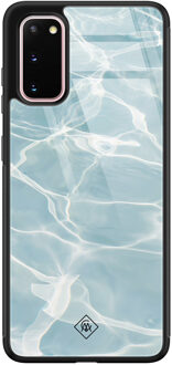 Casimoda Samsung Galaxy S20 glazen hardcase - Oceaan Blauw