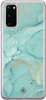 Casimoda Samsung Galaxy S20 siliconen hoesje - Touch of mint Bruin/beige