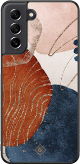 Casimoda Samsung Galaxy S21 FE hoesje - Abstract terracotta Multi