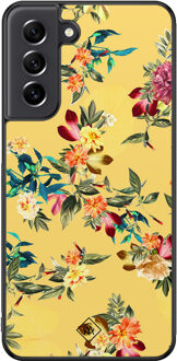 Casimoda Samsung Galaxy S21 FE hoesje - Florals for days Geel