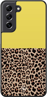 Casimoda Samsung Galaxy S21 FE hoesje - Luipaard geel