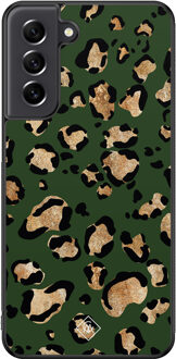 Casimoda Samsung Galaxy S21 FE hoesje - Luipaard groen
